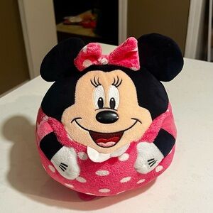 Ty Beanie Ballz Disney Minnie Mouse plush in a pink dress